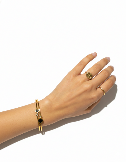 Noir Clover Luxe Bracelet
